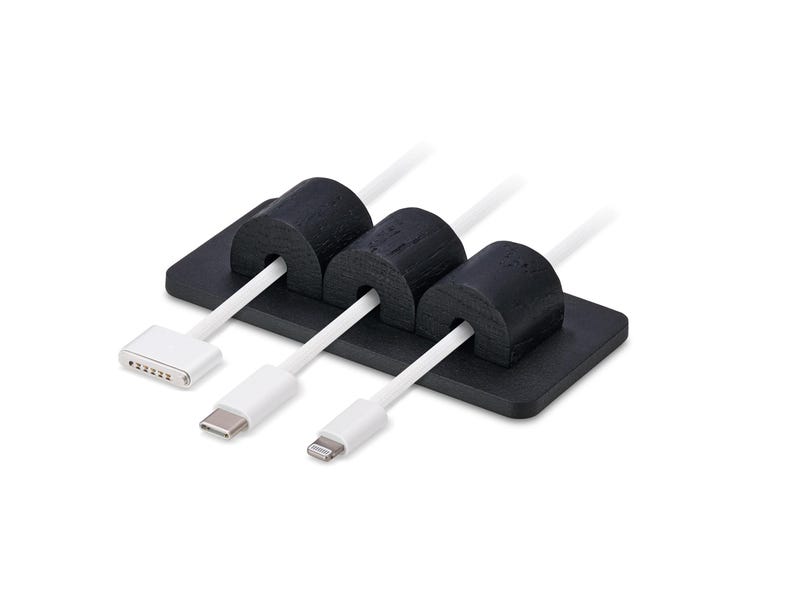 Magnetic Wood Cable Organizer: Desk Cord Management Solution