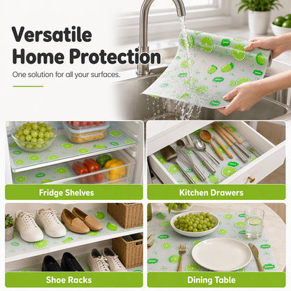 Refrigerator Drawer Liner Mat - Lime, 4 Pack