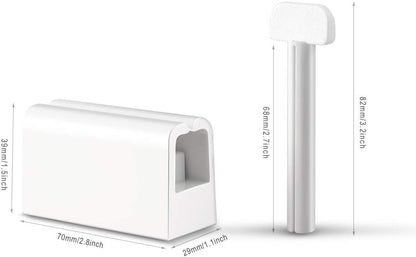 Minimalist Toothpaste Tube Squeezers(Set of 2), Toothpaste Roller Squeeze Tool, Eco-Friendly Toothpaste Holder Dispenser - White