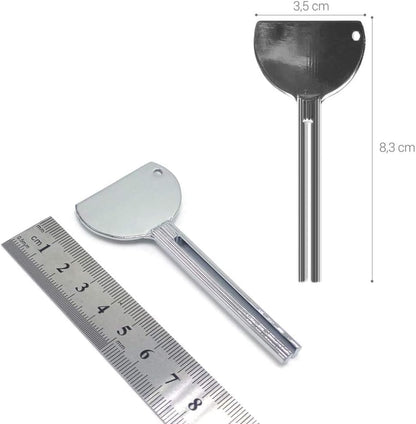 2 Pcs Stainless Steels Metal Tube Squeezer Keys Salon Manual Toothpaste Tube Squeezers, Aids Accessories (Silver)