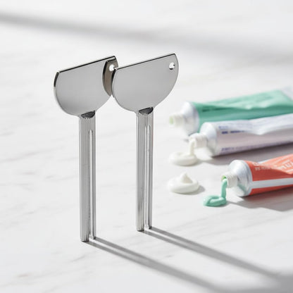 2 Pcs Stainless Steels Metal Tube Squeezer Keys Salon Manual Toothpaste Tube Squeezers, Aids Accessories (Silver)