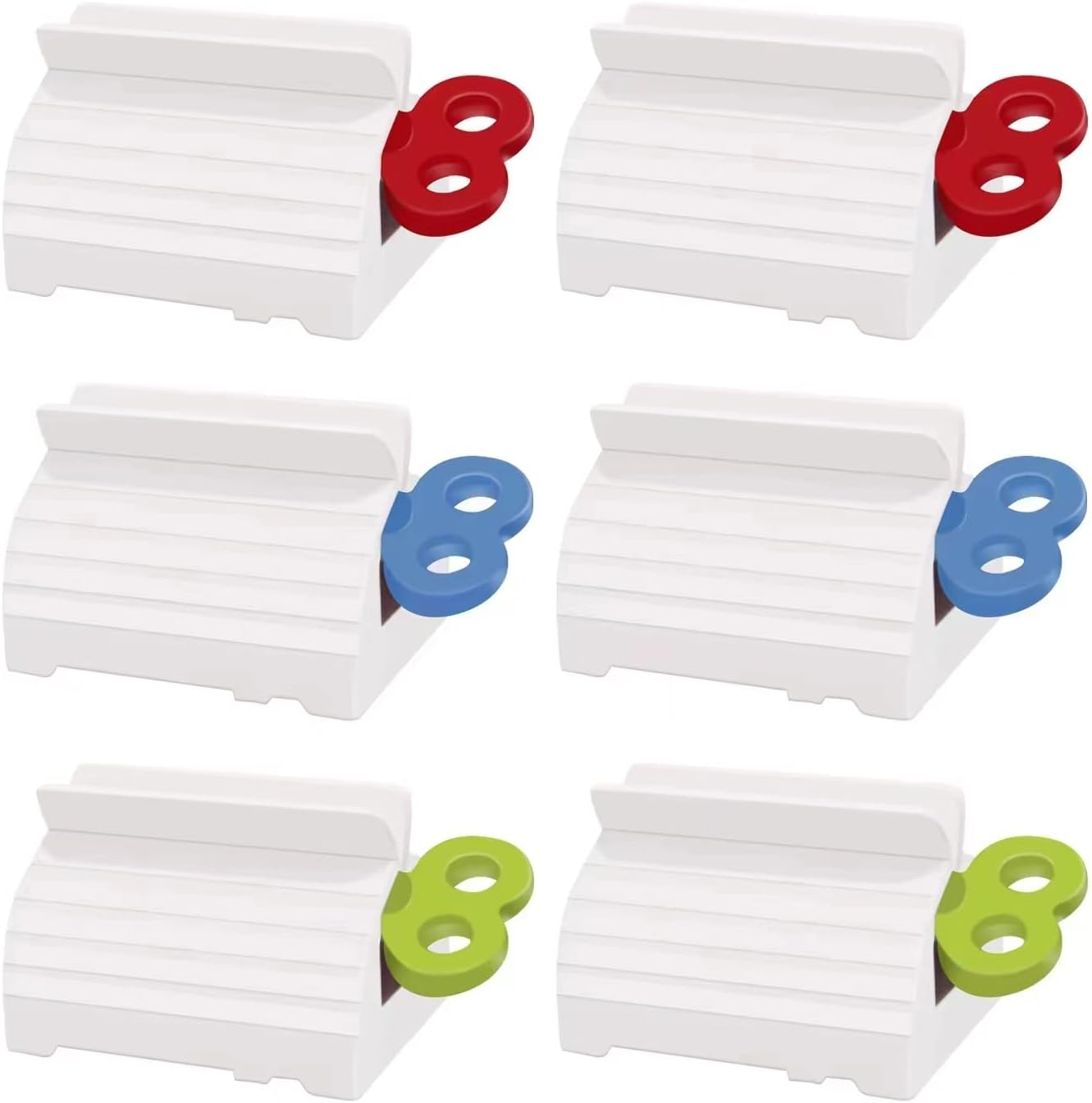 6 Pack Toothpaste Squeezer, Toothpaste Squeezer Rollers .Toothpaste Tube Squeezers Clip Holder Stand Winder