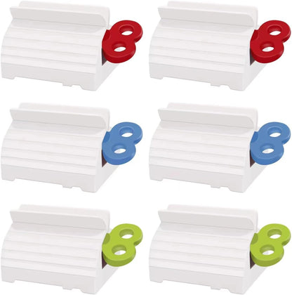 6 Pack Toothpaste Squeezer, Toothpaste Squeezer Rollers .Toothpaste Tube Squeezers Clip Holder Stand Winder