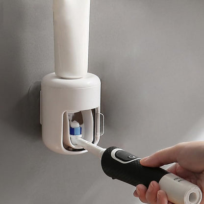 𝟐𝟎𝟐𝟔 𝐔𝐩𝐠𝐫𝐚𝐝𝐞𝐝 Toothpaste Dispenser Wall Mounted Bathroom Automatic Toothpaste Squeezer,Visualization of Toothpaste Flow Rate(White&Transparent)