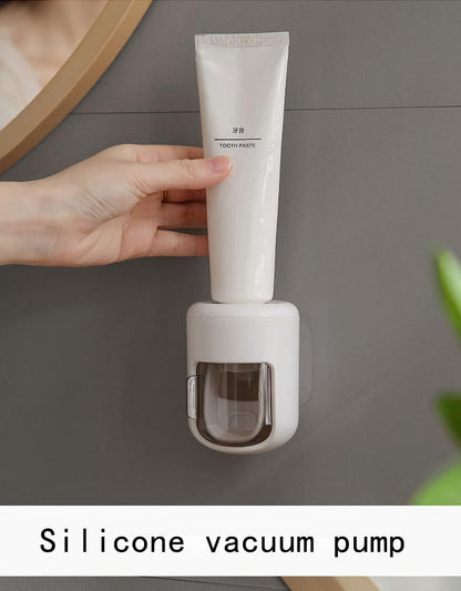 𝟐𝟎𝟐𝟔 𝐔𝐩𝐠𝐫𝐚𝐝𝐞𝐝 Toothpaste Dispenser Wall Mounted Bathroom Automatic Toothpaste Squeezer,Visualization of Toothpaste Flow Rate(White&Transparent)