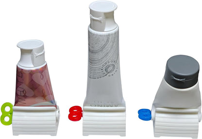 6 Pack Toothpaste Squeezer, Toothpaste Squeezer Rollers .Toothpaste Tube Squeezers Clip Holder Stand Winder
