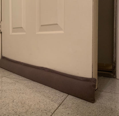 Door Draft Stopper made of Felt fabric with 4 magnets or 4 Adhesive strips; Stay put door draft Ready to use; 36" x 4" or custom made