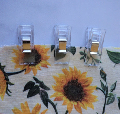 Clear Sewing Clips Set / Mini / 15 ct 25 ct 50 ct 100 ct / with reusable storage bag / Fabric Clips Set