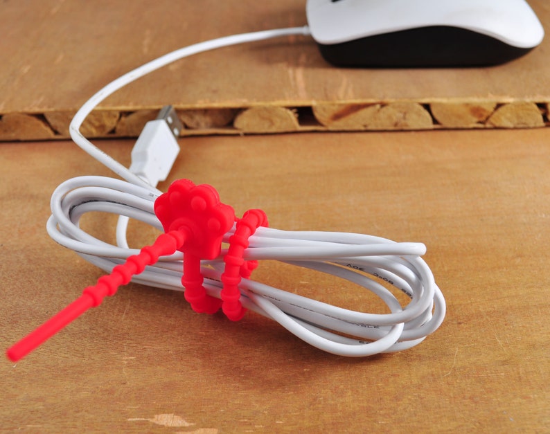 17Colors Flower Silicone Cord,Silicone Ties Bag Clip,Cable Straps,Bread Tie,Silicone Ties,Cable Ties,Bag Sealing Clips,Household Snake Tie