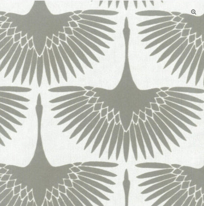 Linen Door Draft Stopper – Art Deco Swan Fabric, UNFILLED