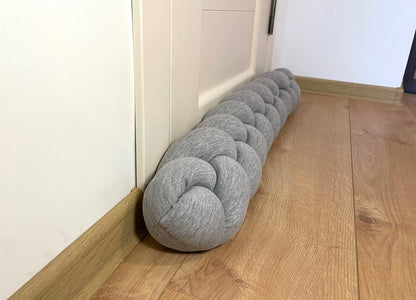 Braided Pillow Draft Stopper Noise Barrier Plush Protector Home Decor Kids Room Noise Excluder