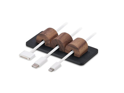 Magnetic Wood Cable Organizer: Desk Cord Management Solution