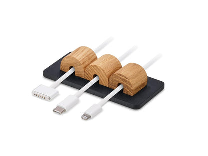 Magnetic Wood Cable Organizer: Desk Cord Management Solution