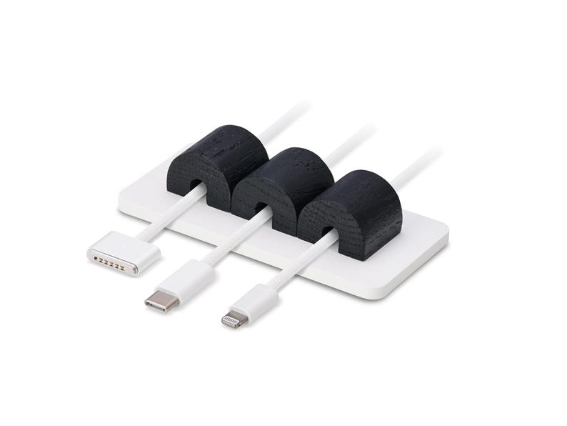 Magnetic Wood Cable Organizer: Desk Cord Management Solution