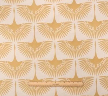 Linen Door Draft Stopper – Art Deco Swan Fabric, UNFILLED