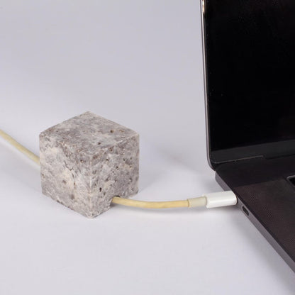 Travertine Cable Holder, Charging Cable Organizer, Cable Keeper, Charging Dock, Office Desk Cable Organizer, Office Gift, Cable Stopper