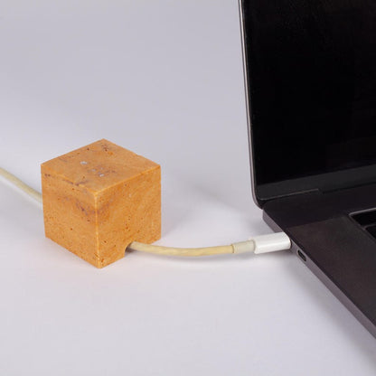 Travertine Cable Holder, Charging Cable Organizer, Cable Keeper, Charging Dock, Office Desk Cable Organizer, Office Gift, Cable Stopper