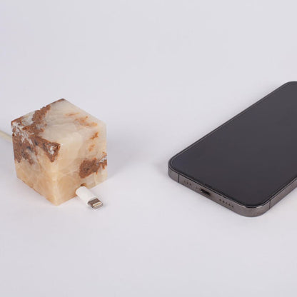 Travertine Cable Holder, Charging Cable Organizer, Cable Keeper, Charging Dock, Office Desk Cable Organizer, Office Gift, Cable Stopper