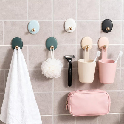 colorful Wall Hooks for DIY Projects - washroom Towel, Coats, Keys - Oval Adhesive Hooks hooks for Handmade Wall Hangers - Kids Room Decor