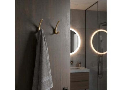 Modern Double Wall Hook For Hanging Robes, Towels, Lights Minimalist Wall Hanger For Bathrooms, Hallways, Bedroom Corrosion Resistant