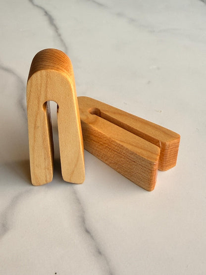 Wooden Minimalist Bag Clips, Made in USA, Set of 2 or 4