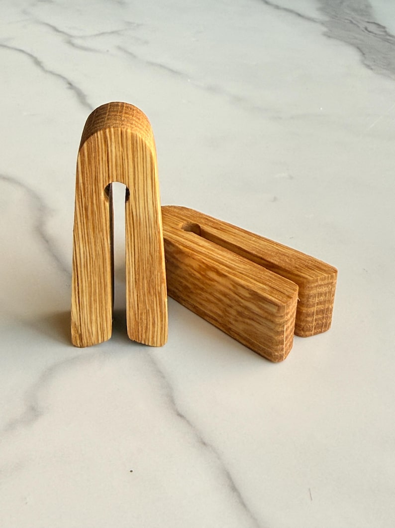 Wooden Minimalist Bag Clips, Made in USA, Set of 2 or 4