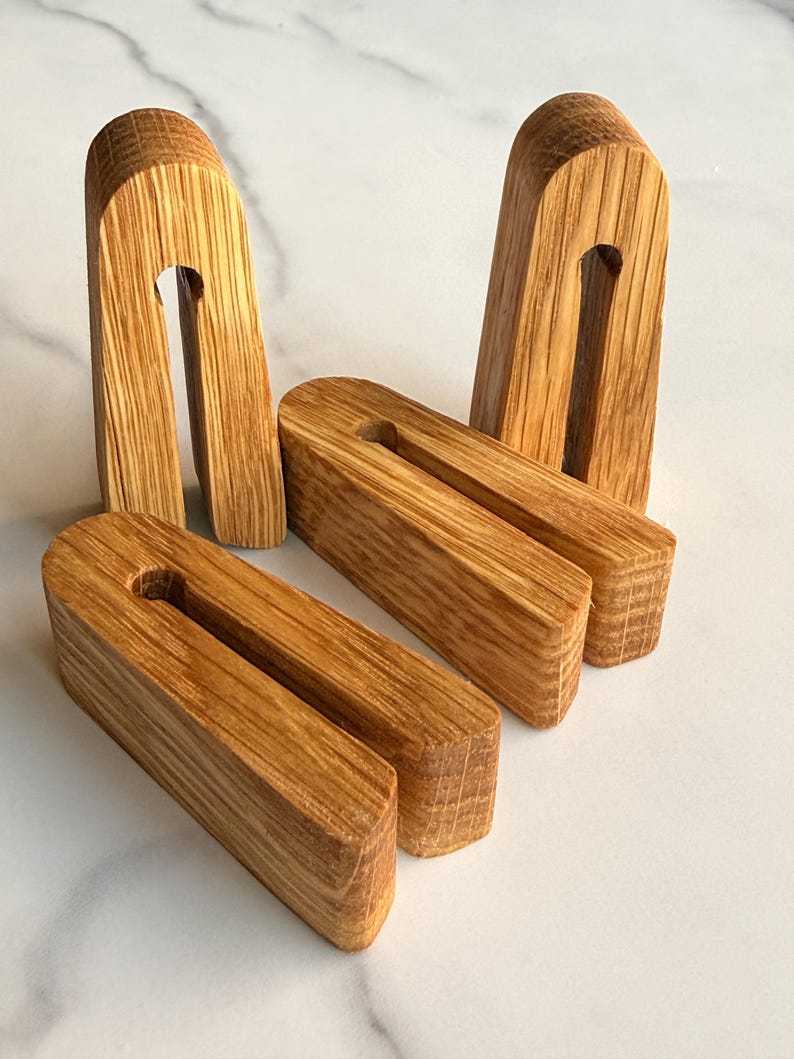 Wooden Minimalist Bag Clips, Made in USA, Set of 2 or 4